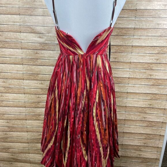 BCBGMAXAZRIA Runway Colorful Silk Dress Size XXS - Picture 2 of 7